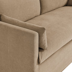 Wellfleet Slipcovered Linen-Blend Loveseat by Modway - Almond