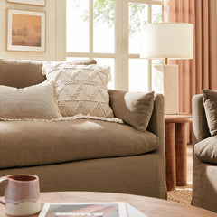 Wellfleet Slipcovered Linen-Blend Loveseat by Modway - Almond