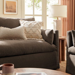 Wellfleet Slipcovered Linen-Blend Loveseat by Modway - Cocoa