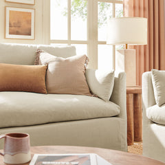Wellfleet Slipcovered Linen-Blend Loveseat by Modway - Linen