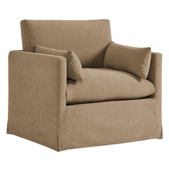 Wellfleet Slipcovered Linen-Blend Armchair by Modway - Almond
