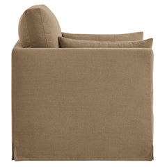 Wellfleet Slipcovered Linen-Blend Armchair by Modway - Almond