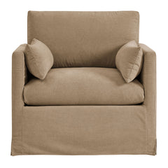 Wellfleet Slipcovered Linen-Blend Armchair by Modway - Almond