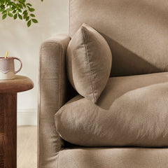 Wellfleet Slipcovered Linen-Blend Armchair by Modway - Almond