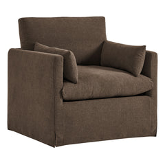 Wellfleet Slipcovered Linen-Blend Armchair by Modway - Cocoa