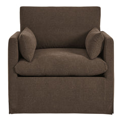 Wellfleet Slipcovered Linen-Blend Armchair by Modway - Cocoa