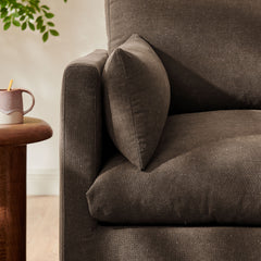 Wellfleet Slipcovered Linen-Blend Armchair by Modway - Cocoa