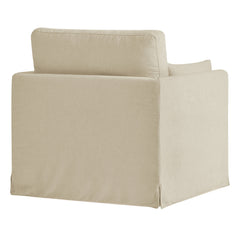 Wellfleet Slipcovered Linen-Blend Armchair by Modway - Linen