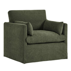 Wellfleet Slipcovered Linen-Blend Armchair by Modway - Sage