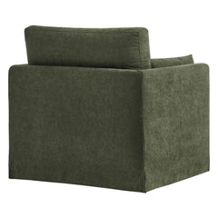 Wellfleet Slipcovered Linen-Blend Armchair by Modway - Sage