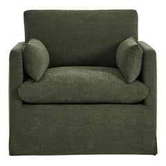 Wellfleet Slipcovered Linen-Blend Armchair by Modway - Sage