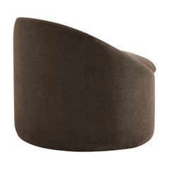 Sadie Slipcovered Linen-Blend Round Accent Chair by Modway - Cocoa