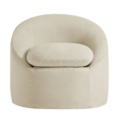 Sadie Slipcovered Linen-Blend Round Accent Chair by Modway - Linen