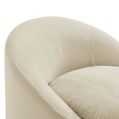 Sadie Slipcovered Linen-Blend Round Accent Chair by Modway - Linen