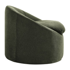Sadie Slipcovered Linen-Blend Round Accent Chair by Modway - Sage