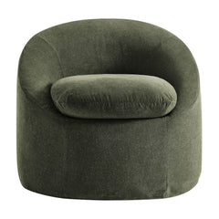 Sadie Slipcovered Linen-Blend Round Accent Chair by Modway - Sage