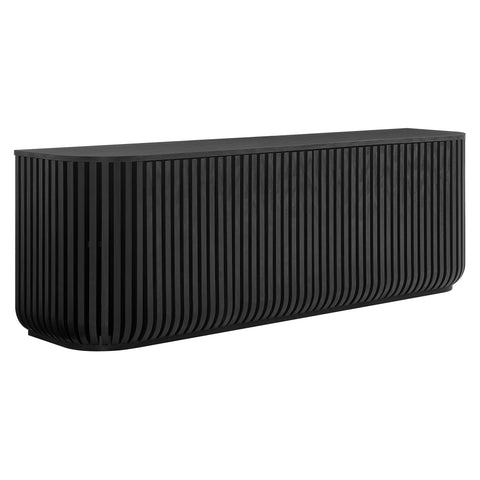 Fortitude 75" Curved Sideboard Storage Cabinet by Modway - Black