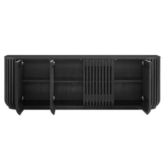 Fortitude 75" Curved Sideboard Storage Cabinet by Modway - Black