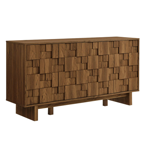 Luxury 4-Door Mosaic Sideboard Cabinet & Storage Credenza
