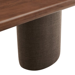 Enric 84 Inch Mango Wood Oval Dining Table by Modway - Walnut