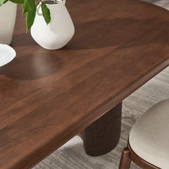 Enric 84 Inch Mango Wood Oval Dining Table by Modway - Walnut