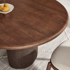 Enric 84 Inch Mango Wood Oval Dining Table by Modway - Walnut