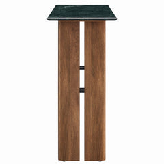 Amistad 46 Inch Marble Console Table by Modway - Walnut Green Marble