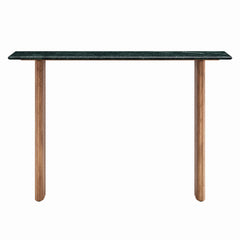Amistad 46 Inch Marble Console Table by Modway - Walnut Green Marble