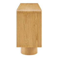 Lumo 4-Door Curved Wood Accent Cabinet by Modway - Oak