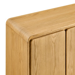 Lumo 4-Door Curved Wood Accent Cabinet by Modway - Oak