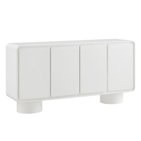 Lumo 4-Door Curved Wood Accent Cabinet by Modway - White