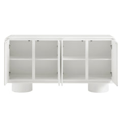 Lumo 4-Door Curved Wood Accent Cabinet by Modway - White