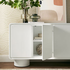 Lumo 4-Door Curved Wood Accent Cabinet by Modway - White