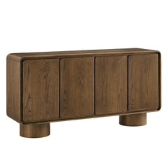 Lumo 4-Door Curved Wood Accent Cabinet by Modway - Walnut