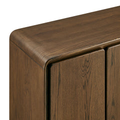 Lumo 4-Door Curved Wood Accent Cabinet by Modway - Walnut