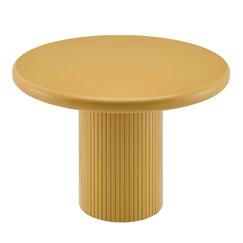 Belmonte 45 Inch Painted Wood Round Pedestal Dining Table by Modway - Mustard