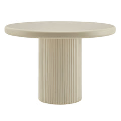 Belmonte 45 Inch Painted Wood Round Pedestal Dining Table by Modway - Putty