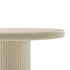 Belmonte 45 Inch Painted Wood Round Pedestal Dining Table by Modway - Putty