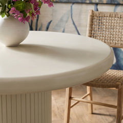 Belmonte 45 Inch Painted Wood Round Pedestal Dining Table by Modway - Putty