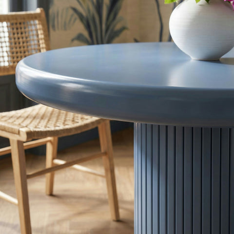 Belmonte 45 Inch Painted Wood Round Pedestal Dining Table by Modway - Stillwater Blue