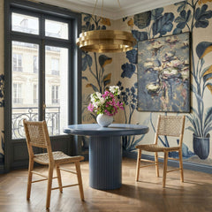 Belmonte 45 Inch Painted Wood Round Pedestal Dining Table by Modway - Stillwater Blue
