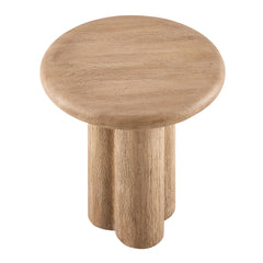 Tori 20 Inch Round Indoor and Outdoor Patio Side Table by Modway - Oak