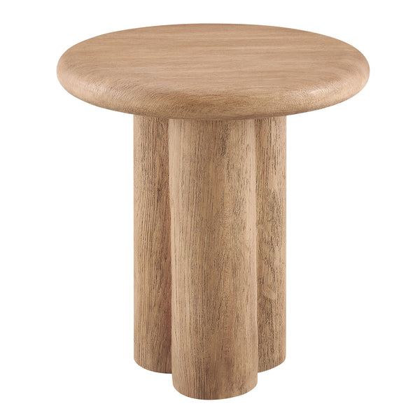 Tori 20 Inch Round Indoor and Outdoor Patio Side Table by Modway - Oak