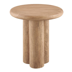 Tori 20 Inch Round Indoor and Outdoor Patio Side Table by Modway - Oak