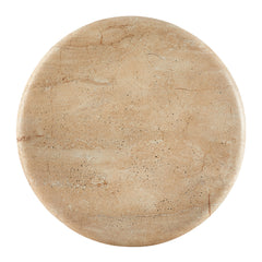Tori 20 Inch Round Indoor and Outdoor Patio Side Table by Modway - Travertine