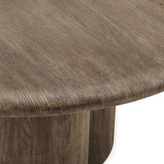Tori 20 Inch Round Indoor and Outdoor Patio Side Table by Modway - Weathered Walnut