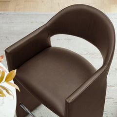 Talia 41 Inch Vegan Leather Bar Stool by Modway - Espresso
