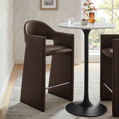 Talia 41 Inch Vegan Leather Bar Stool by Modway - Espresso