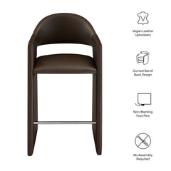 Talia 41 Inch Vegan Leather Bar Stool by Modway - Espresso