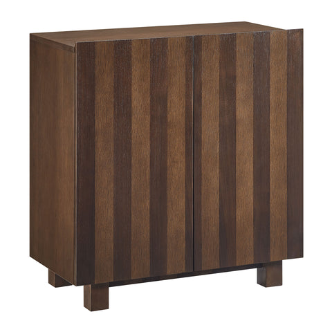 Kline 2-Door Striped Accent Cabinet by Modway - Dark Walnut Stripe